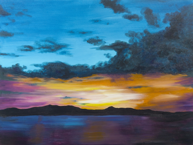 Twilight on Lake Travis by artist Holly Craig